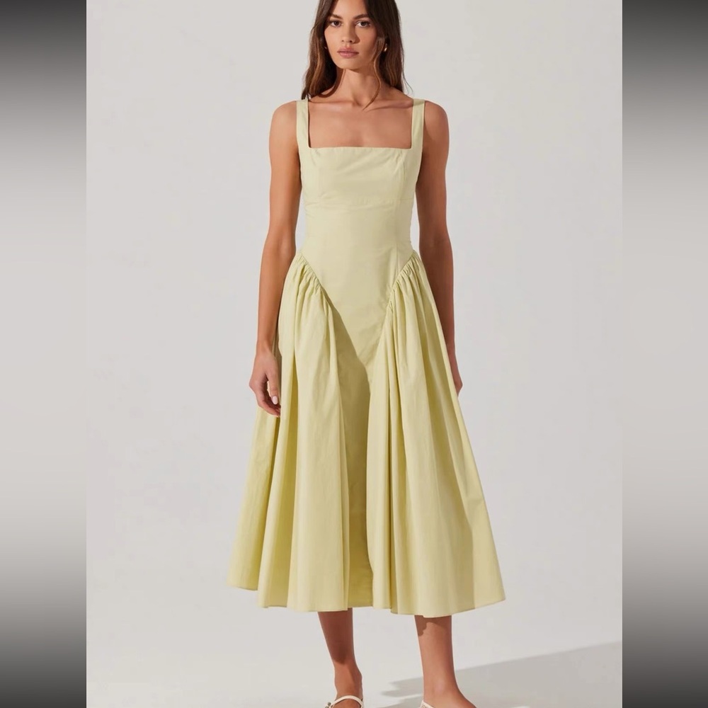 ASTR the Label Vinya Poplin Drop Waist Dress-XS
